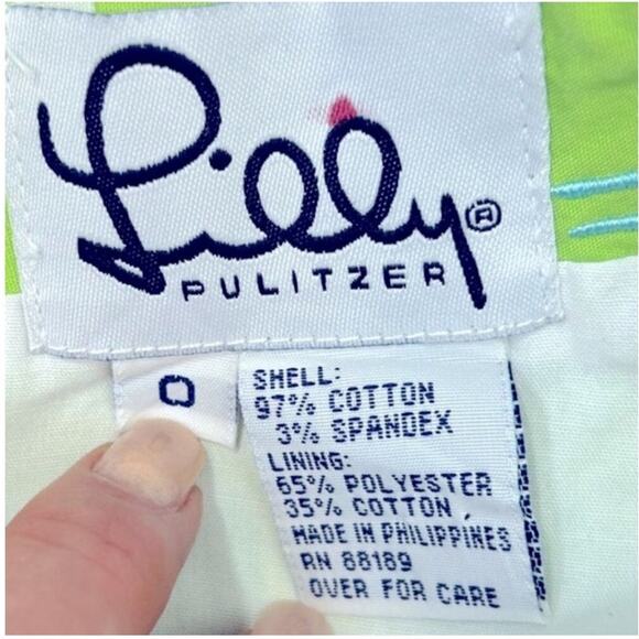 Vintage Lilly Pulitzer White Label Embroidered Safari Skirt Size 0 Preppy - Picture 9 of 14